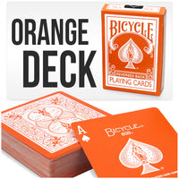 Orange Deck Playing Cards (Bicycle) by Magic Makers