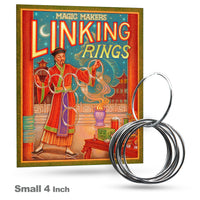 Linking Rings (4", Set of 8) by Magic Makers (Gimmick + DVD)