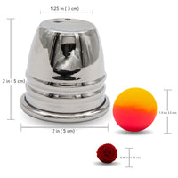 Table Hopping Cups & Balls (Chrome) by Magic Makers