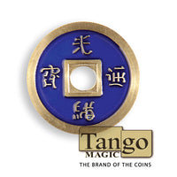Chinese Coin (CH0021) Blue & Red by Tango Magic - Tricks