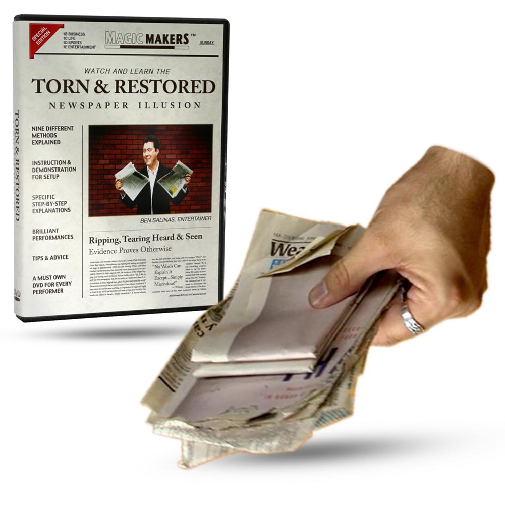 Torn & Restored Newspaper Illusion by Magic Makers (Download + DVD ...