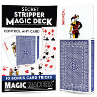 Secret Stripper Magic Deck Trick with 10 Bonus Card Tricks
