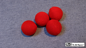 Crochet 4 Ball Set (Red, 2") by Mr. Magic