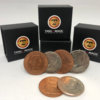 Hopping Half with Expanded Shell Coins & English Penny D0059 by Tango - Trick