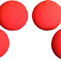 1 inch Regular Sponge Ball (Red) Pack of 4 by Magic by Gosh