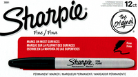 (Ungimmicked) Fine-Tip Sharpie (Black) box of 12 by Murphy's Magic Supplies - Trick
