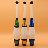 Juggling Set (3 Decorated Clubs) Assorted Colors by Zyko - Trick