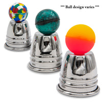 Table Hopping Cups & Balls (Chrome) by Magic Makers

