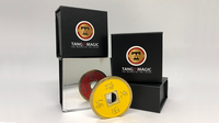 Chinese Coin (CH0020) Red & Yellow by Tango Magic - Tricks
