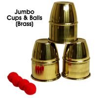 Jumbo Cups & Balls (Brass) by Premium Magic - Trick