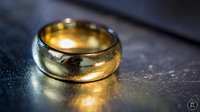 Ash and Ember Gold Curved Size 8 (2 Rings) by Zach Heath  - Trick
