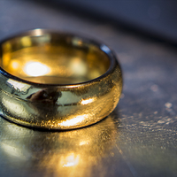 Ash and Ember Gold Curved Size 8 (2 Rings) by Zach Heath  - Trick