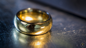 Ash and Ember Gold Curved Size 8 (2 Rings) by Zach Heath  - Trick