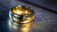 Ash and Ember Gold Curved Size 9 (2 Rings) by Zach Heath  - Trick
