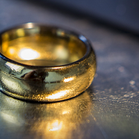 Ash and Ember Gold Curved Size 9 (2 Rings) by Zach Heath  - Trick