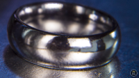 Ash and Ember Silver Curved Size 8 (2 Rings) by Zach Heath  - Trick
