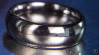 Ash and Ember Silver Curved Size 11 (2 Rings) by Zach Heath  - Trick
