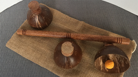 Cheppum Panthum Coconut Shell Cups and Wand set by Gary Kosnitzky - Trick
