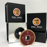 Dollar Size Chinese Coin (Black and Red) by Tango (CH037)