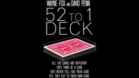 The 52 to 1 Deck Red (Gimmicks and Online Instructions) by Wayne Fox and David Penn - Trick
