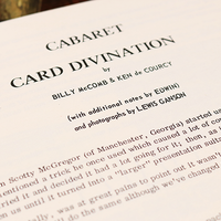 Cabaret Card Divination by Billy McComb and Ken de Courcy - Book