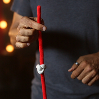 Amazing Acrobatic Knot with extra knot Blue and Yellow (Gimmicks and Online Instructions) by Daryl - Trick