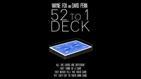 The 52 to 1 Deck Blue (Gimmicks and Online Instructions) by Wayne Fox and David Penn - Trick
