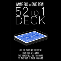 The 52 to 1 Deck Blue (Gimmicks and Online Instructions) by Wayne Fox and David Penn - Trick