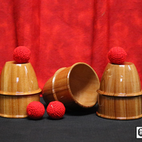 Cups and Balls (Wooden) by Mr. Magic - Trick