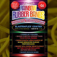 Joe Rindfleisch's SIZE 16 Rainbow Rubber Bands (Russell Leeds -Yellow ) by Joe Rindfleisch - Trick