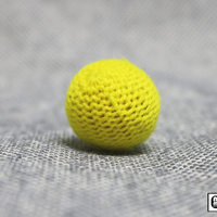 Crochet Ball .75 inch Single (Yellow) by Mr. Magic - Trick
