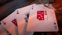Sinis (Raspberry and Black) Playing Cards by Marc Ventosa
