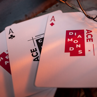 Sinis (Raspberry and Black) Playing Cards by Marc Ventosa