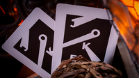 Sinis (Raspberry and Black) Playing Cards by Marc Ventosa
