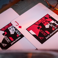Sinis (Raspberry and Black) Playing Cards by Marc Ventosa