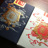 Sumi Kitsune Myth Maker (Blue Craft Letterpressed Tuck) Playing Cards by Card Experiment