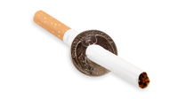 Cigarette Thru Quarter (One Sided) by Eagle Coins - Trick
