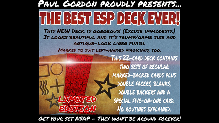 Antique-Effect ESP Deck by Paul Gordon | Wunderground Magic