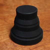 Harmonica Chop Cup Black 2 (Silicon) by Leo Smetsers - Trick