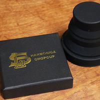 Harmonica Chop Cup Black 2 (Silicon) by Leo Smetsers - Trick