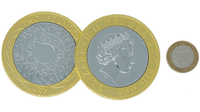 JUMBO £2 (pound sterling) coin - Trick
