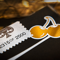 Limited Edition Cherry Casino (Monte Carlo Black and Gold) Numbered Seals Playing Cards by Pure Imagination Projects