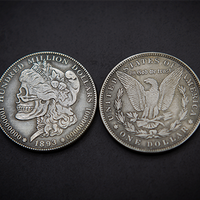 MORGAN SKULL HEAD COIN by Men Zi  Magic