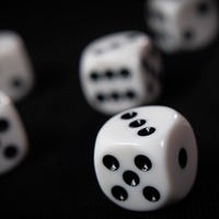 NON GIMMICKED DICE 6 PACK/WHITE by Tony Anverdi - Trick