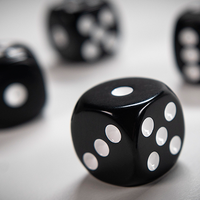 NON GIMMICKED DICE 6 PACK/BLACK by Tony Anverdi - Trick