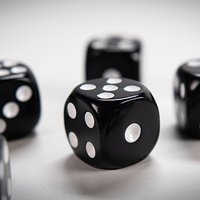 NON GIMMICKED DICE 6 PACK/BLACK by Tony Anverdi - Trick