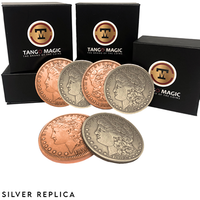 Replica Morgan Hopping Half (Gimmicks and Online Instructions) by Tango Magic - Trick