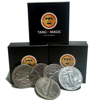Replica Walking Liberty Expanded Shell plus 4 coins (Gimmicks and Online Instructions) by Tango - Trick