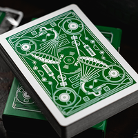 Soundboards V4 Green Edition Playing Cards by Riffle Shuffle