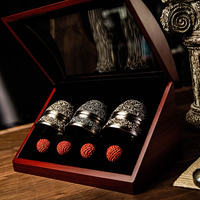 Artisan Engraved Cups and Balls in Display Box by TCC - Trick